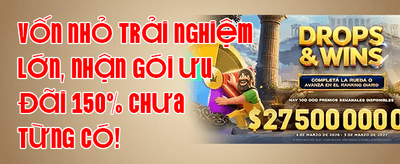 Thưởng Chào Mừng 100% Cho Tân Thủ promotion